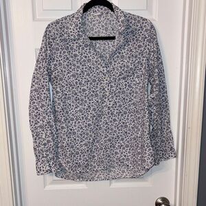 GAP Blue Floral Button-Up Shirt